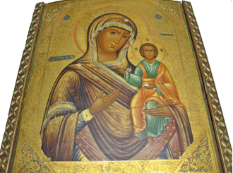 Икона  Божией Матери `Одигитрия`. Владимирские села. Конец XIX в.