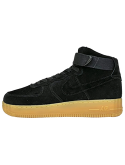 Nike Air Force 1 High замшевые черные