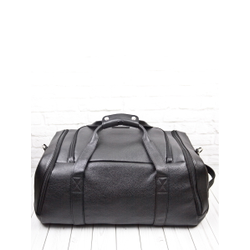 Кожаная дорожная сумка / рюкзак Napoli black 
(арт. 4034-01)