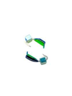 Мормышка вольфр. МАСТИВ Микроб 2 чёрный+зелёный, кубик, 0,25гр. (зелёный) (уп-ка 10шт.) арт.617