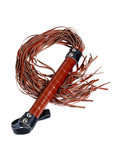 700013 Плеть TOYFA Theatre, кожа, коричневая ,38 см