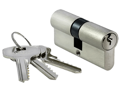 Цилиндр MORELLI ключ/ключ 60C SN белый никель