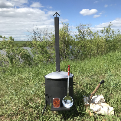 Печь по казан 10 литров разборная с трубой