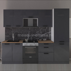 ЛЕ5012 Кухня Аляска №6 (2000+600). Размер: 2000+600*600