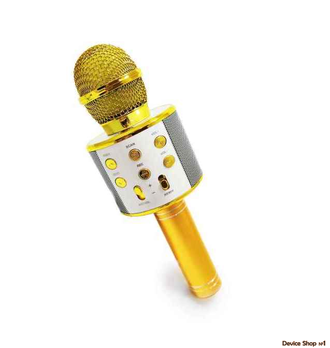 Популярный караоке-микрофон WSTER WS-858 gold + ПОДАРОК