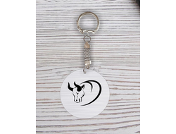 Брелок символика "Быка" с гравировкой №45