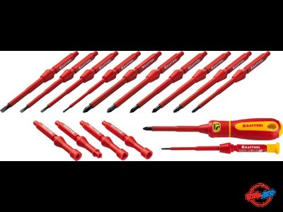 Набор диэлектрических отверток с переставными стержнями Kraftool PROFI X-Drive 220092-H18