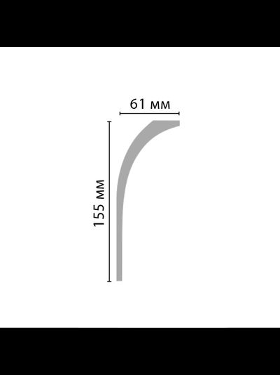 Плинтус потолочный гладкий DECOMASTER D313ДМ (155*61*2000мм)