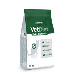 AlphaPet (АльфаПет) Hypoallergenic  сухой корм для кошек при пищевой аллергии, 1,5 кг