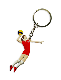 Брелок металлический двусторонний "Нападающая"