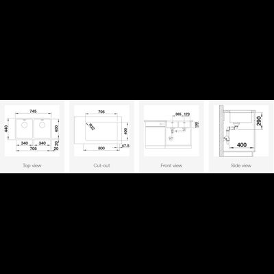 Мойка Blanco ANDANO 340/340-U