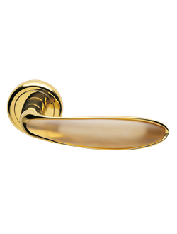 Дверные ручки Morelli Luxury MURANO OTL/AMBRA Цвет - Золото/матовое стекло янтарь
