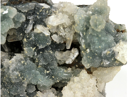 Халцедон зеленый, кварц, стильбит, Индия (92*64*40 мм, 182 г) №28813