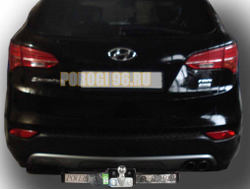 Фаркоп с нержавеющей пластиной Лидер-Плюс для Hyundai Santa Fe/Kia Sorento 2012-2019