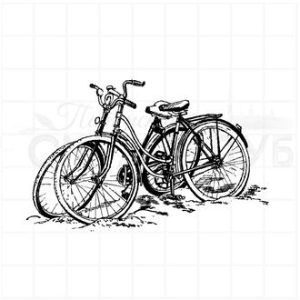 Штамп для сркапбукинга два велосипеда женских