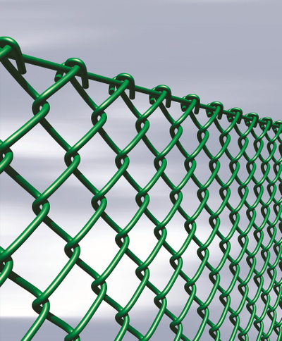 Сетка рабица ПВХ 50х50, рулон 10м (d= 2,5 мм, h=1,8 м) Зеленый