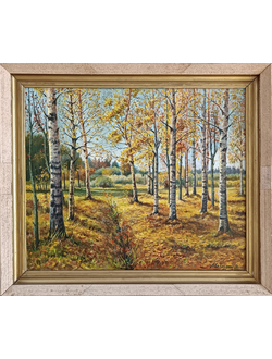 "Бабье лето" холст масло Еланский А.А. 1991 год