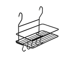Полка большая, с крючками, 260х180х270 мм, MX-403, черный матовый