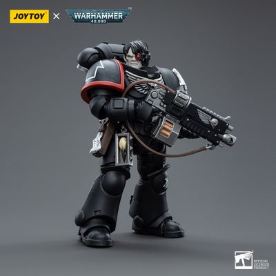 Интерцессор Гвардии Ворона (Warhammer 40k) - КОЛЛЕКЦИОННАЯ ФИГУРКА 1/18 Raven Guard Intercessors Brother Nax (JT4607) - JOYTOY