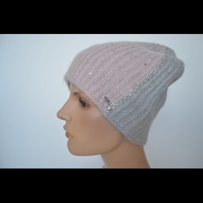 Vizio шапка 1641 CY розовая с серым