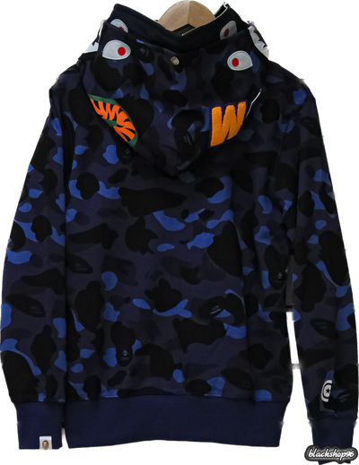 A bathing ape blue camo hoodie cheap