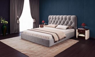 Кровать с мягким изголовьем Mignonette 180 на 200 (Серый)
