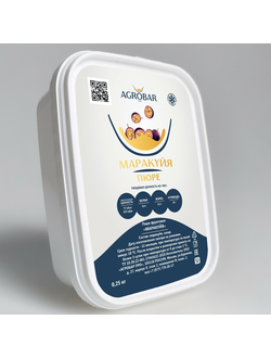 Замороженное пюре Агробар, Маракуйя, 250 г