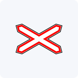 Дорожный знак 1.3.1 Однопутная железная дорога
