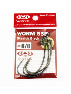 Крючок Vanfook Worm 55B 6/0 (4шт.)