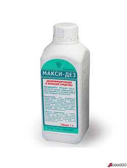 Средство дезинфицирующее 1 л, МАКСИ-ДЕЗ, концентрат. 601598