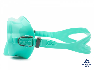 Маска для дайвинга с трубкой Sargan "БАТТЕРФЛЯЙ-М" бирюз. силикон