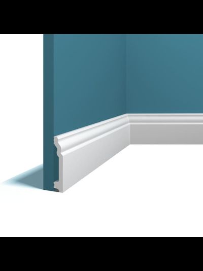 Плинтус напольный Перфект Plus P157, из дюрополимера, влагостойкий, под покраску, 2 метра