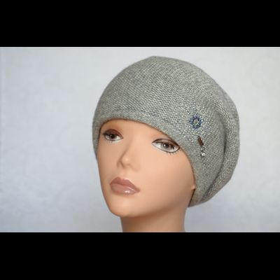 Серый женский берет Италия Vizio 5613 зимний