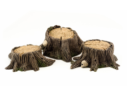 THREE STUMPS (painted)