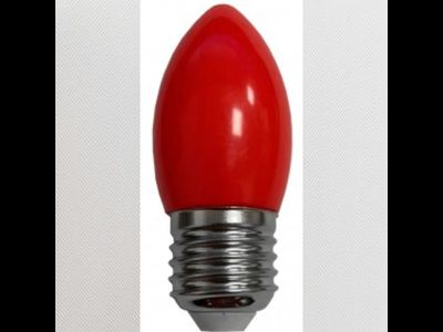 Ecola свеча E27 2W Красный матов. 82x37 C7TR20ELY