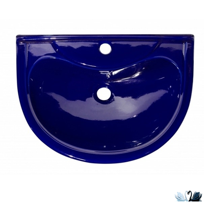 Раковина с пьедесталом Оскольская керамика Престиж, 63 см, синий, для ванной