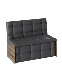 Скамья прямая Кредо Темно-серая (Бонмебель)