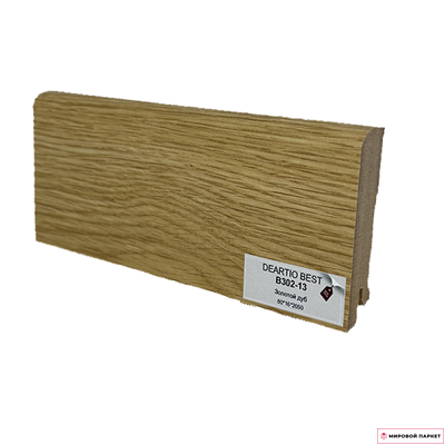 Плинтус DeArtio B302-13 Золотой дуб 80х16х2050