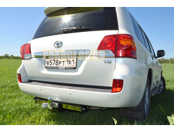 Фаркоп с нержавеющей пластиной Лидер-Плюс для Toyota Land Cruiser 200/Lexus LX-570/450d 2007-2019