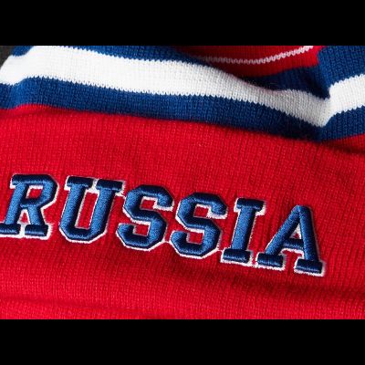 Шапка РОССИЯ бело-сине-красная 11383