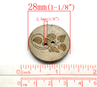 Кокосовая пуговица