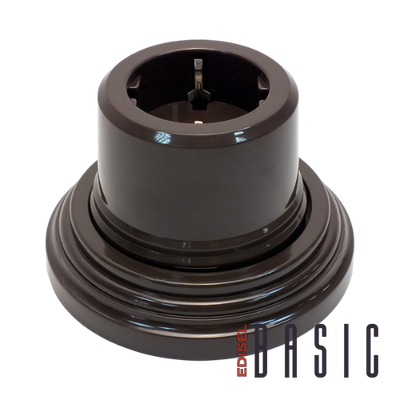 ретро розетка коричневая из пластика на ремке