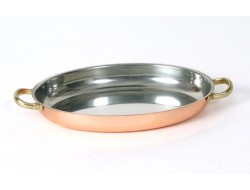 Медная овальная сковорода для рыбы Португалия CopperCrafts арт.7505
