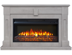 Линейный электрокамин Kellie WT с очагом Flash 36