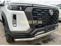 Защита переднего бампера двойная Папа Тюнинг d60/42 для CHANGAN Hunter Plus 2022-