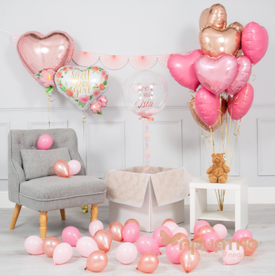 СЕТ ИЗ ВОЗДУШНЫХ ШАРИКОВ "Sweet Baby Pink"