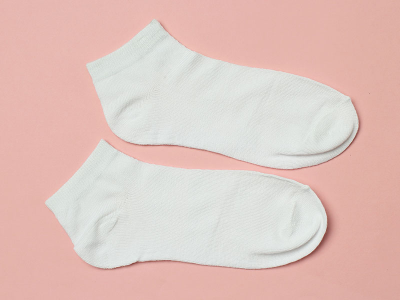 Носки мужские белые короткие. Эконом