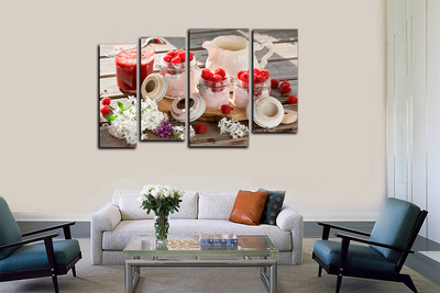 Модульная картина "Ягодные сливки"