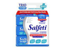 Salfeti antibac №100*3 TRIOPACK влажные салфетки антибактериальные NEW