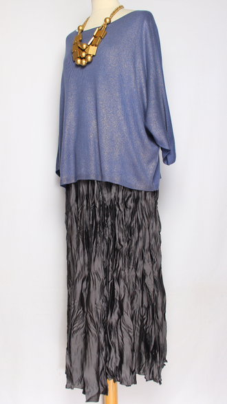 ДЖЕМПЕР "КИМОНО НАКАТ" синий, голубой до р.54